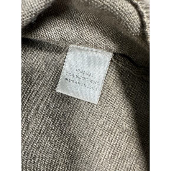 Pendleton Mock Neck Long Sleeve Sweater Womens Size Large 100% Merino Wool Tan - Picture 6 of 8